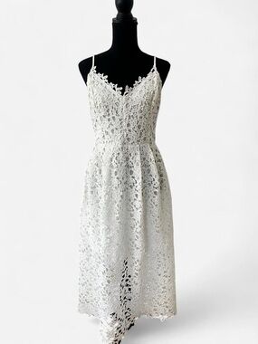 ASTR The Label Women’s White lace Midi Dress Cocktail Evening Formal Elegant XL